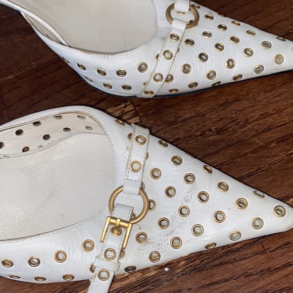 White Gucci Mules size 10 B Vintage - Picture 2 of 5